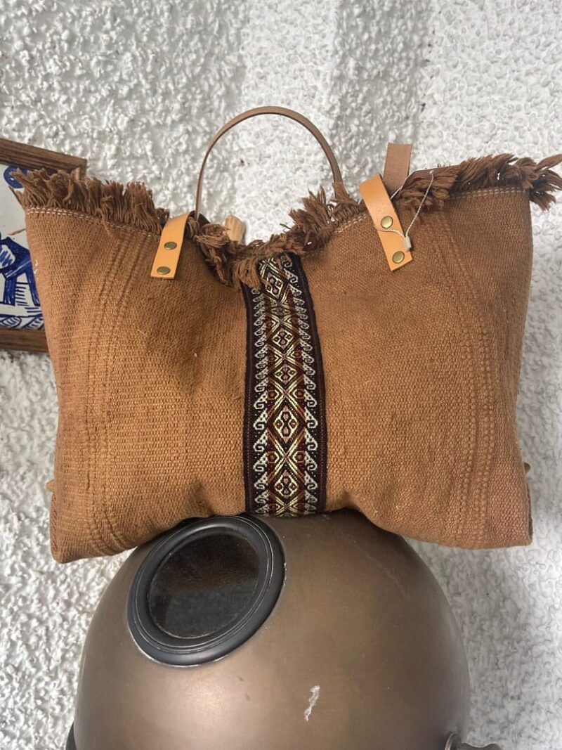 Bolso Lona Lula Marrón y amarillo