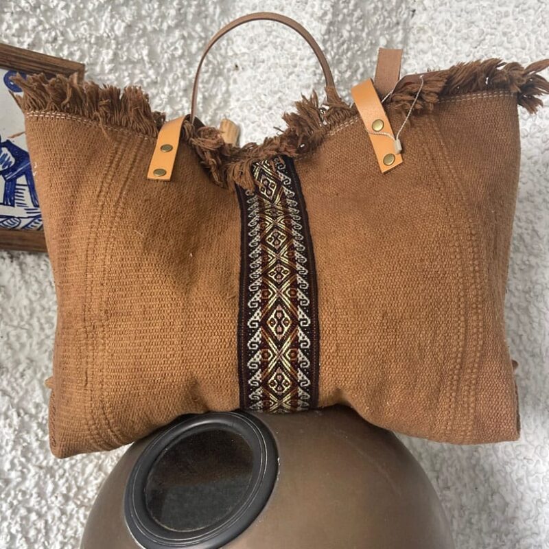 Bolso Lona Lula Marrón y amarillo