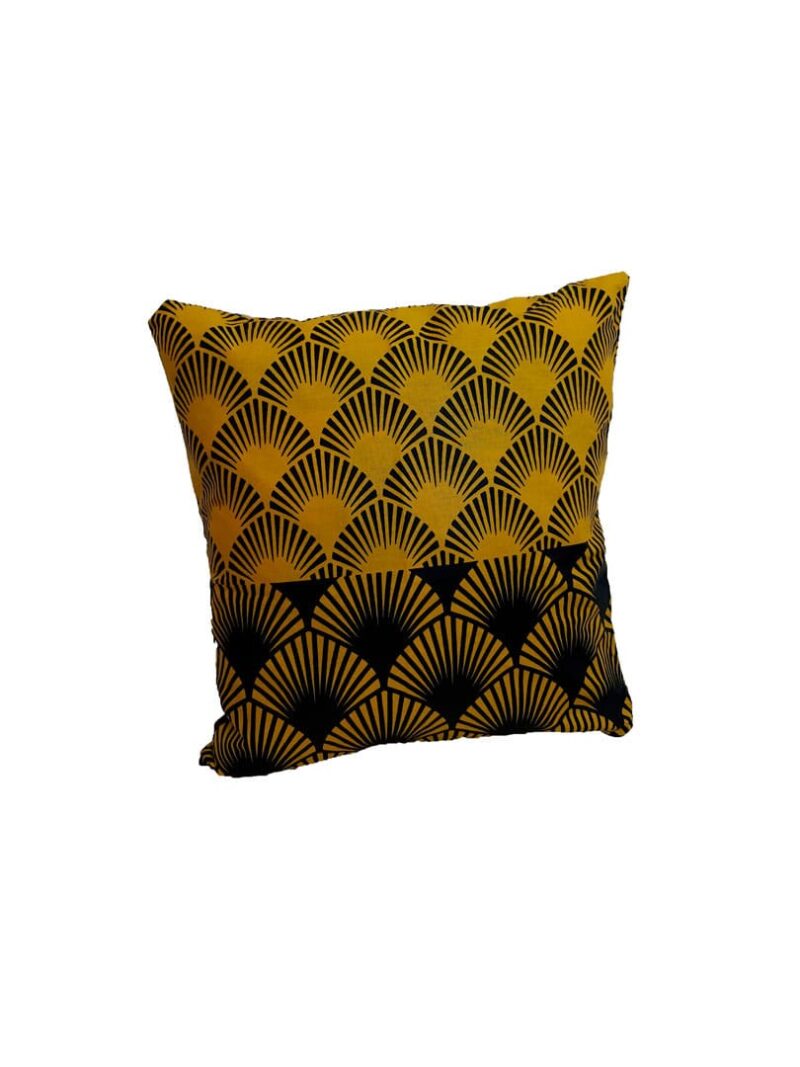 Cojín Amarillo y Negro 40x40cm