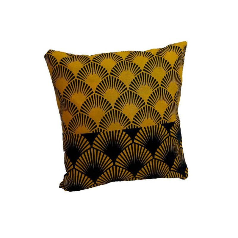 Cojín Amarillo y Negro 40x40cm