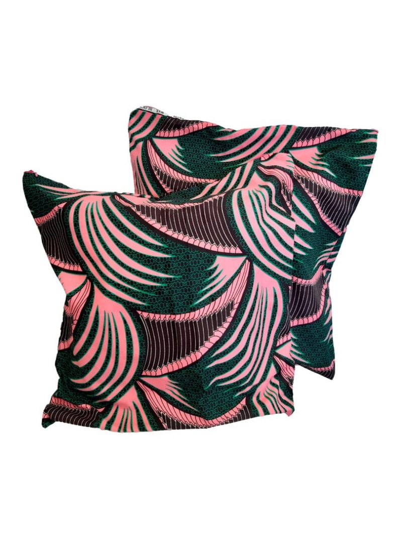 Cojín Tropical Rosa y Verde