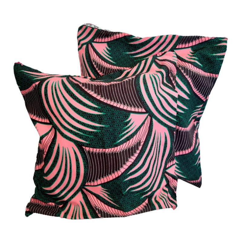 Cojín Tropical Rosa y Verde