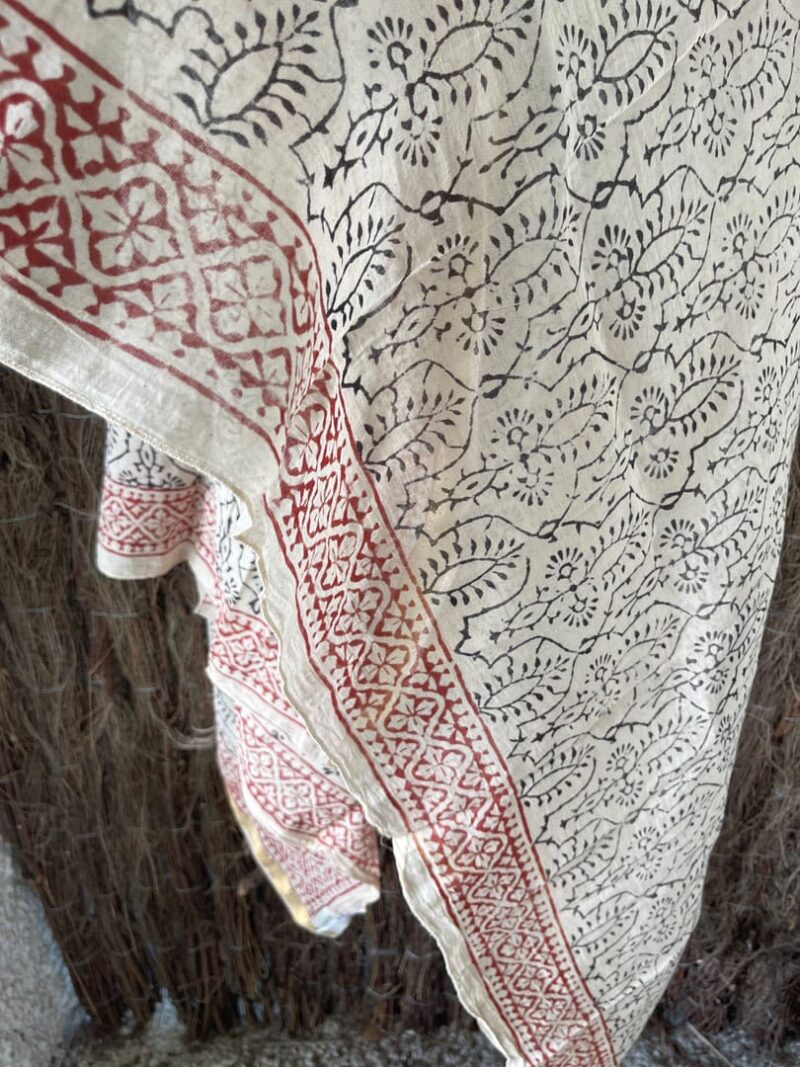 Kaftan Pareo Block Print Summer - Imagen 4