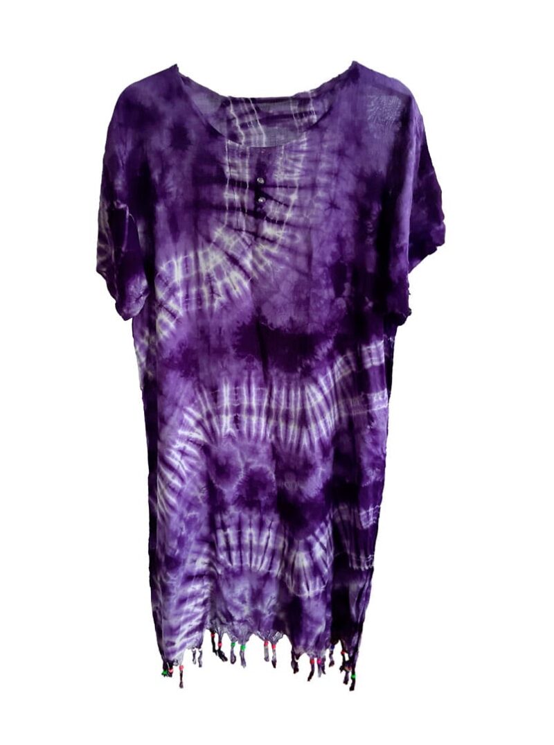 Vestido largo manga corta morado Timani