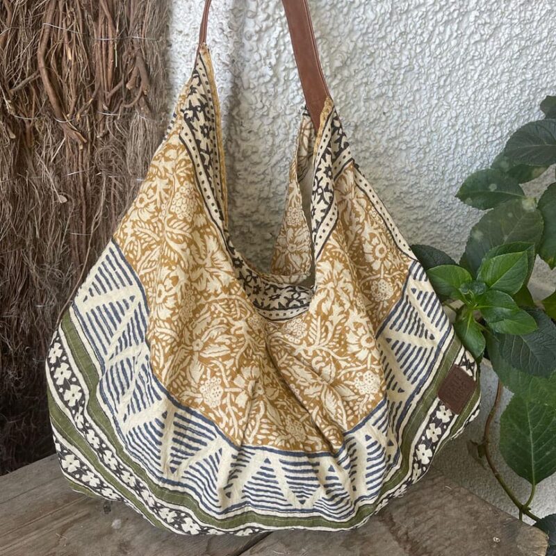 Bolsa de Tela Block Print Muss