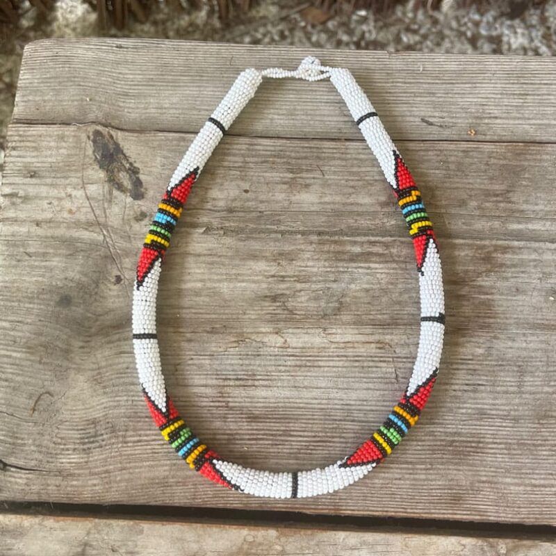 Collar Etnico Gambia Blanco