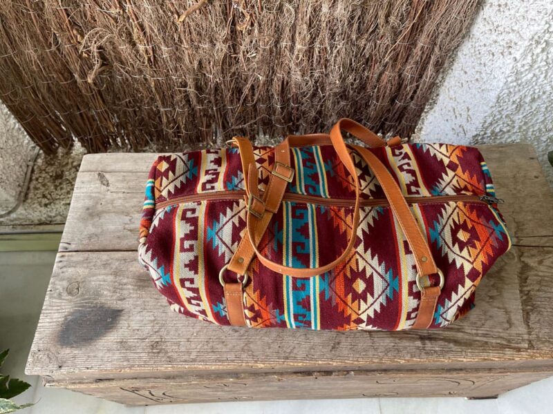 Bolsa Viaje Otavalo tonos rojizos - Imagen 2