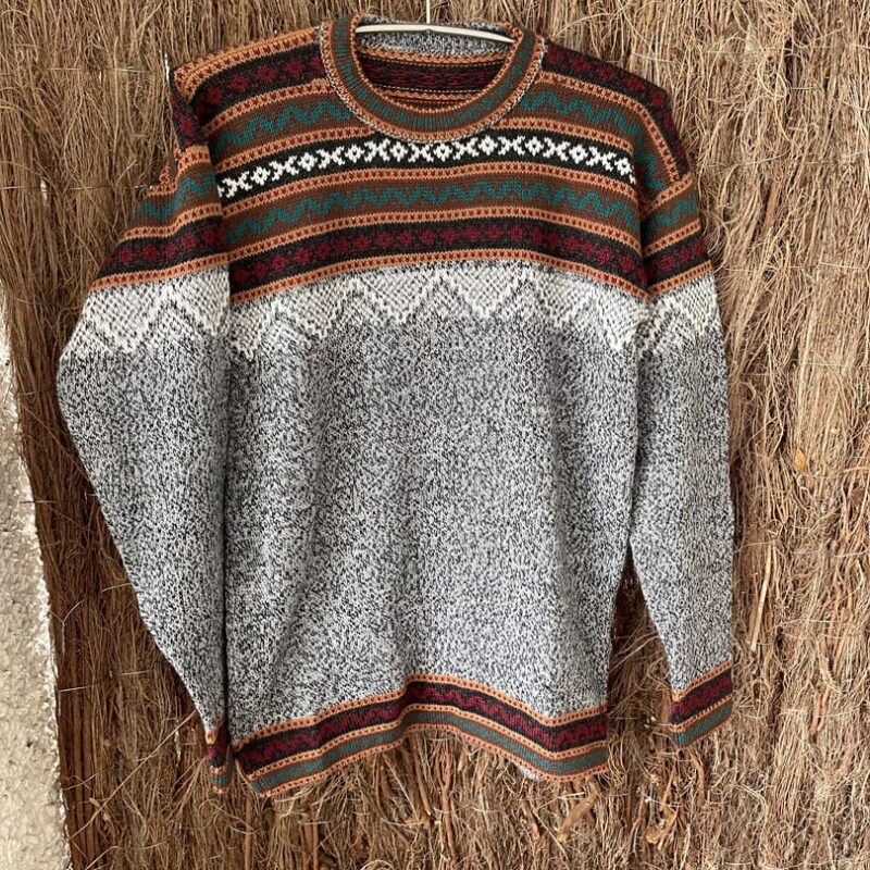 Jersey gris claro cenefas Puri
