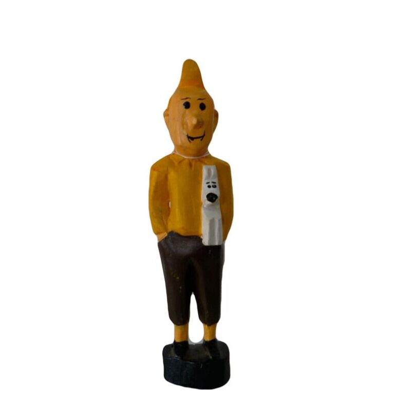 Figura Madera Tintin y Milu