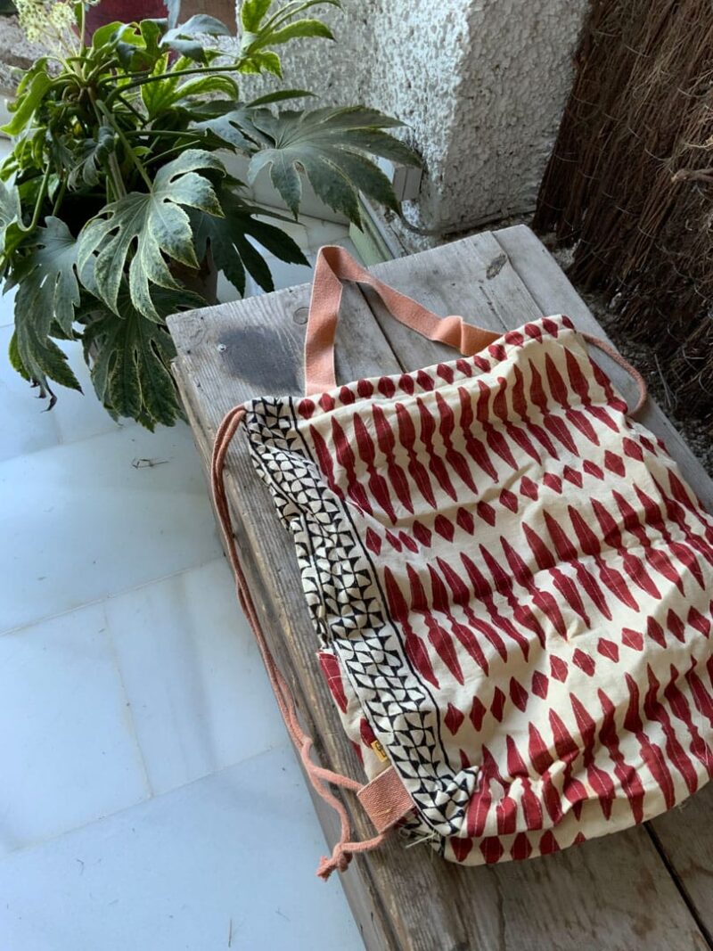 Mochila de Tela Block Print Sara - Imagen 5