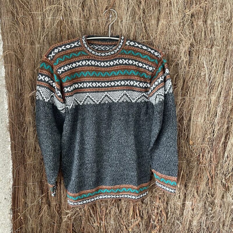 Jersey gris marengo cenefas Milagros