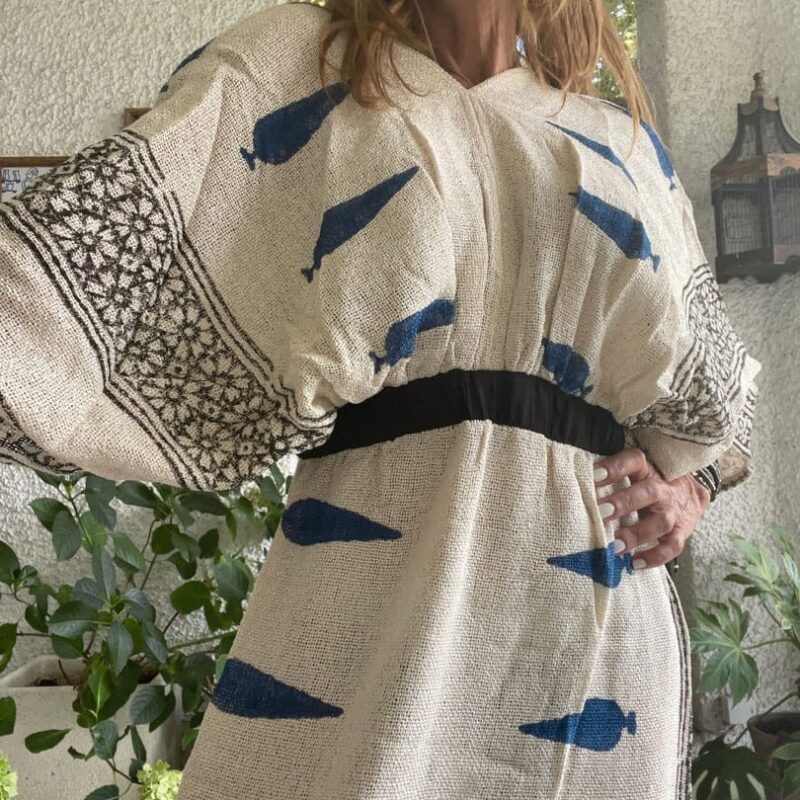 Vestido Net Malay Blue