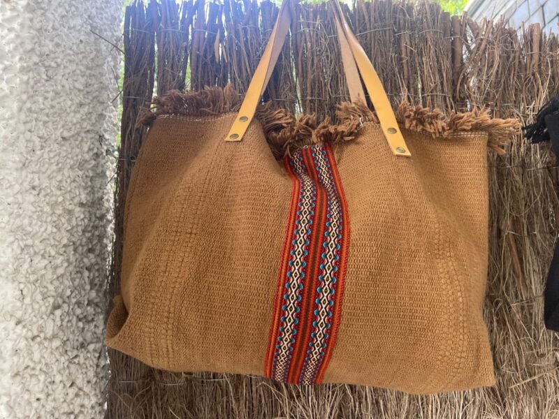 Bolso Lona lula Marrón y granate - Imagen 2