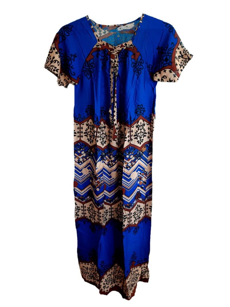 Vestido largo manga corta azul Enrre