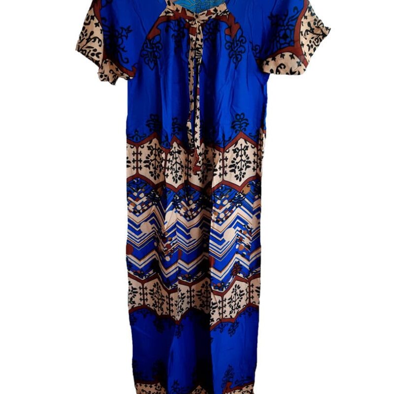 Vestido largo manga corta azul Enrre