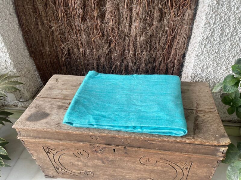 Manta Alpaca Azul Turquesa - Imagen 3