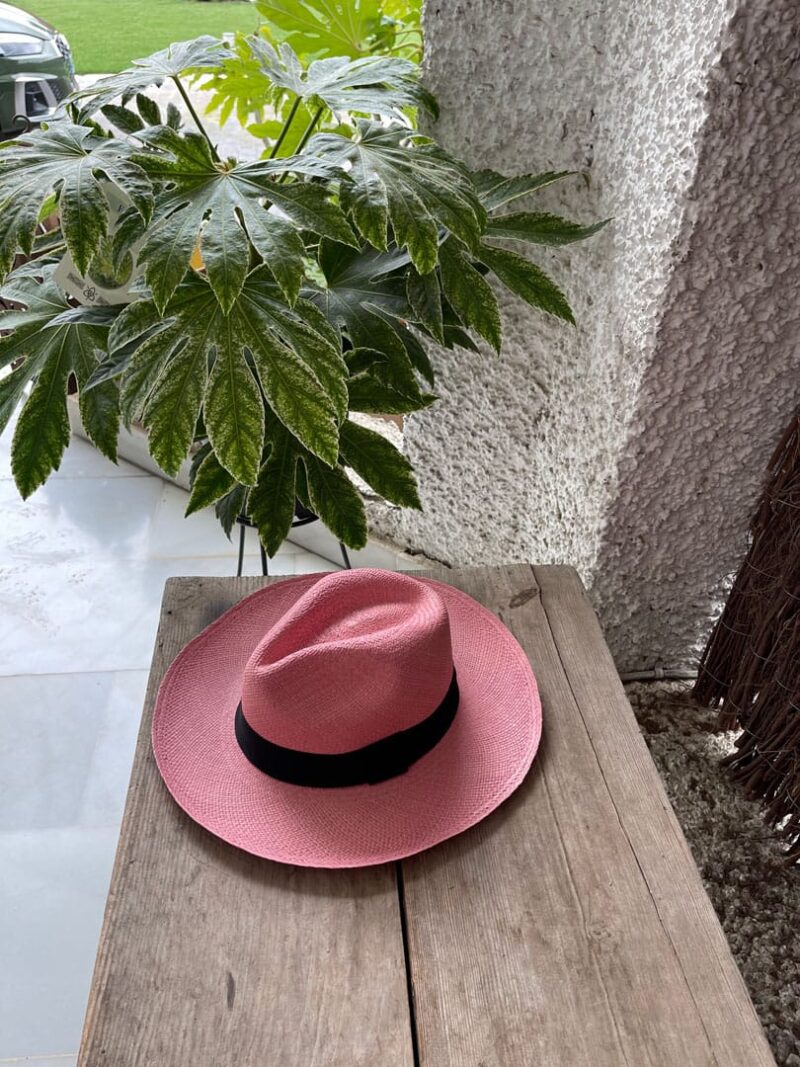 Sombrero Rosa cinta negra - Imagen 3