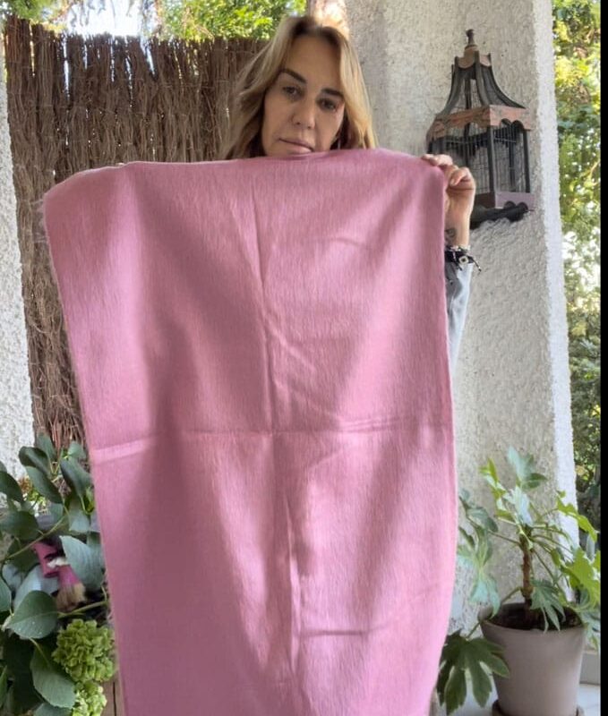 Bufanda Alpaca rosa