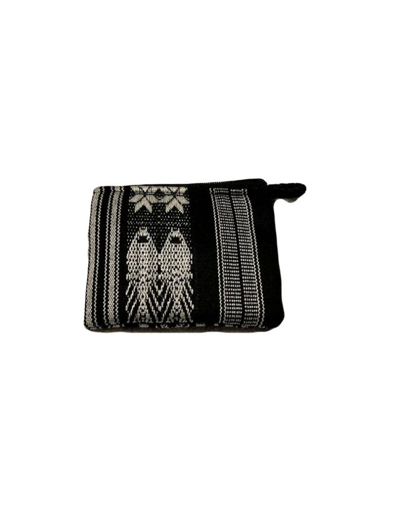 Cartera Mini Ecuador Blanca y Negra Peces