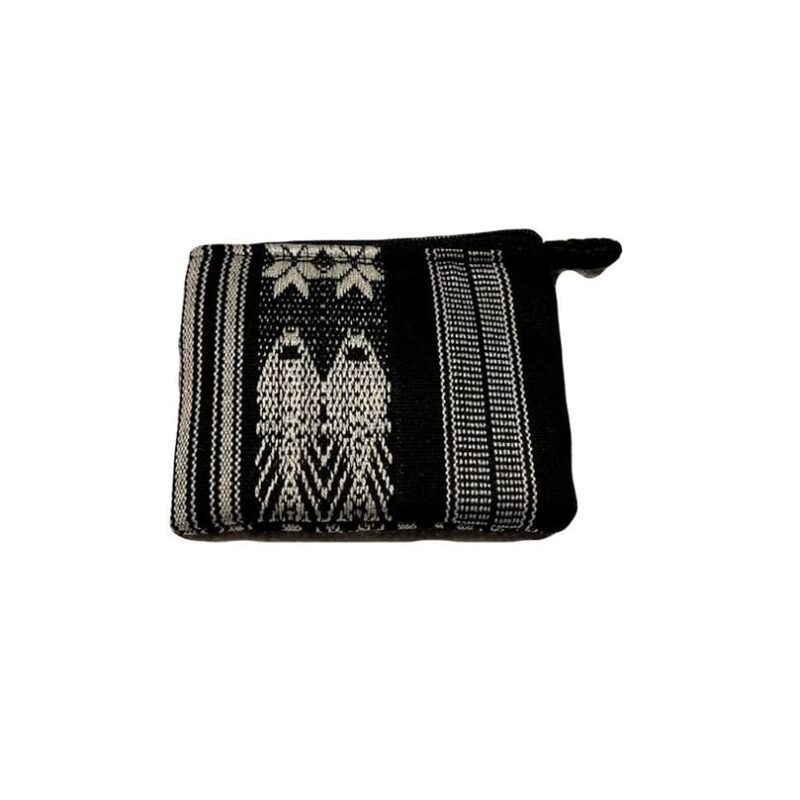 Cartera Mini Ecuador Blanca y Negra Peces