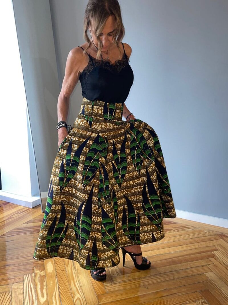 Falda Larga Multiprint Verde - Imagen 6