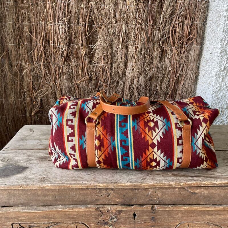 Bolsa Viaje Otavalo tonos rojizos