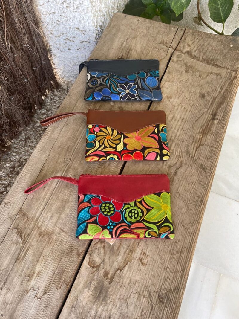 Clutch Pequeño Cuero Sand - Imagen 3