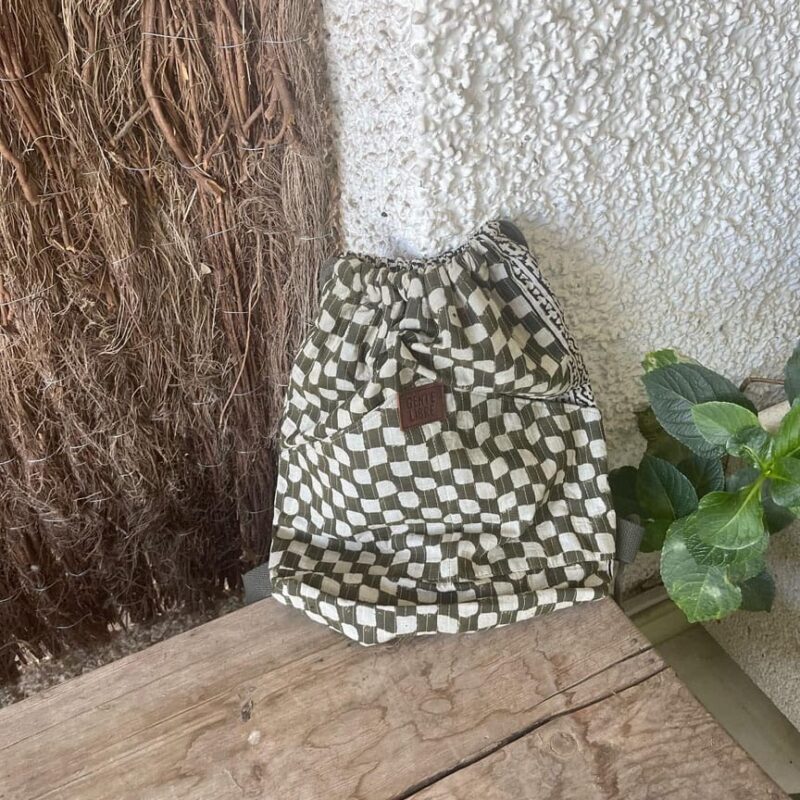 Bolsa Mochila de Tela Block Print Bea