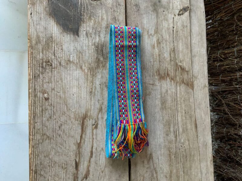 Faja Quechua Azul, Naranja y Blanca 6 - Imagen 2