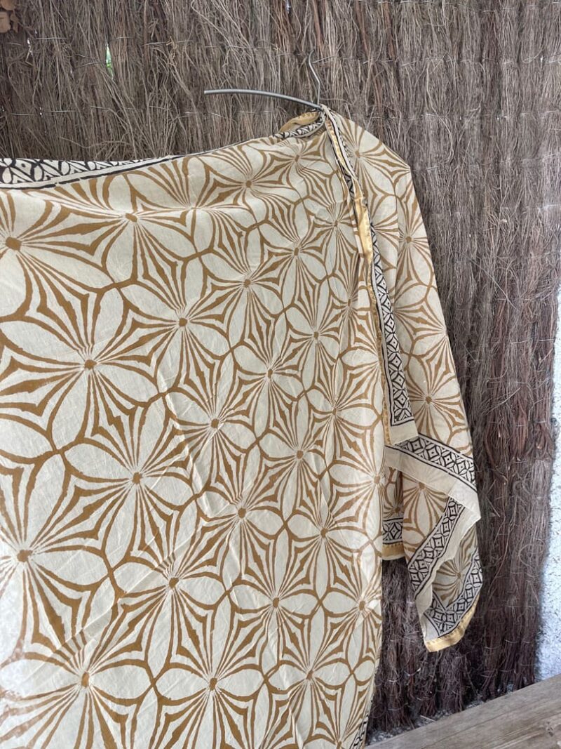 Kaftan Pareo Block Print Savannah - Imagen 8