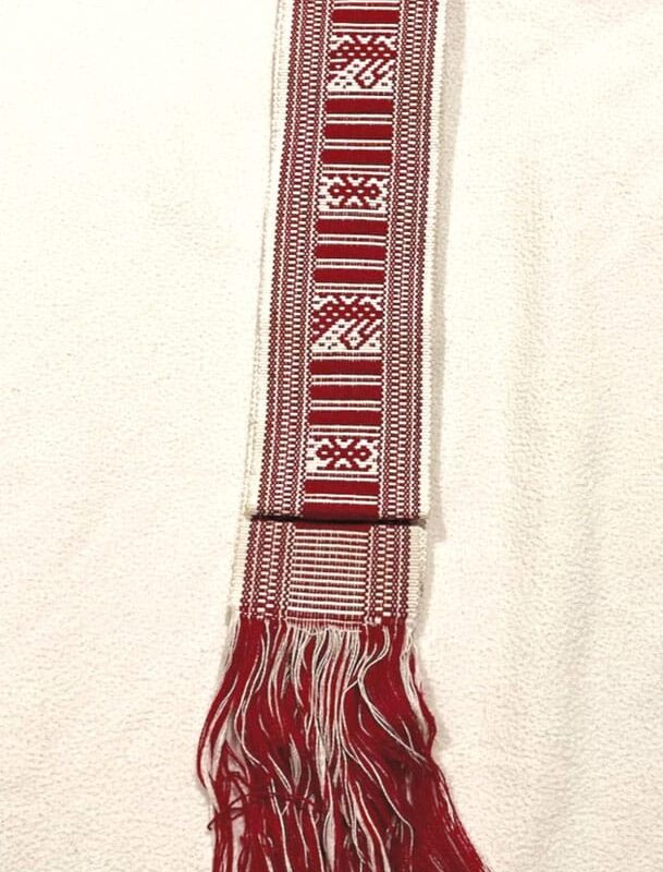 Faja Quechua roja y blanca