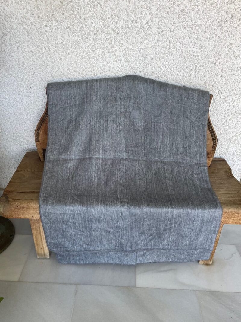 Manta Alpaca gris marengo - Imagen 3