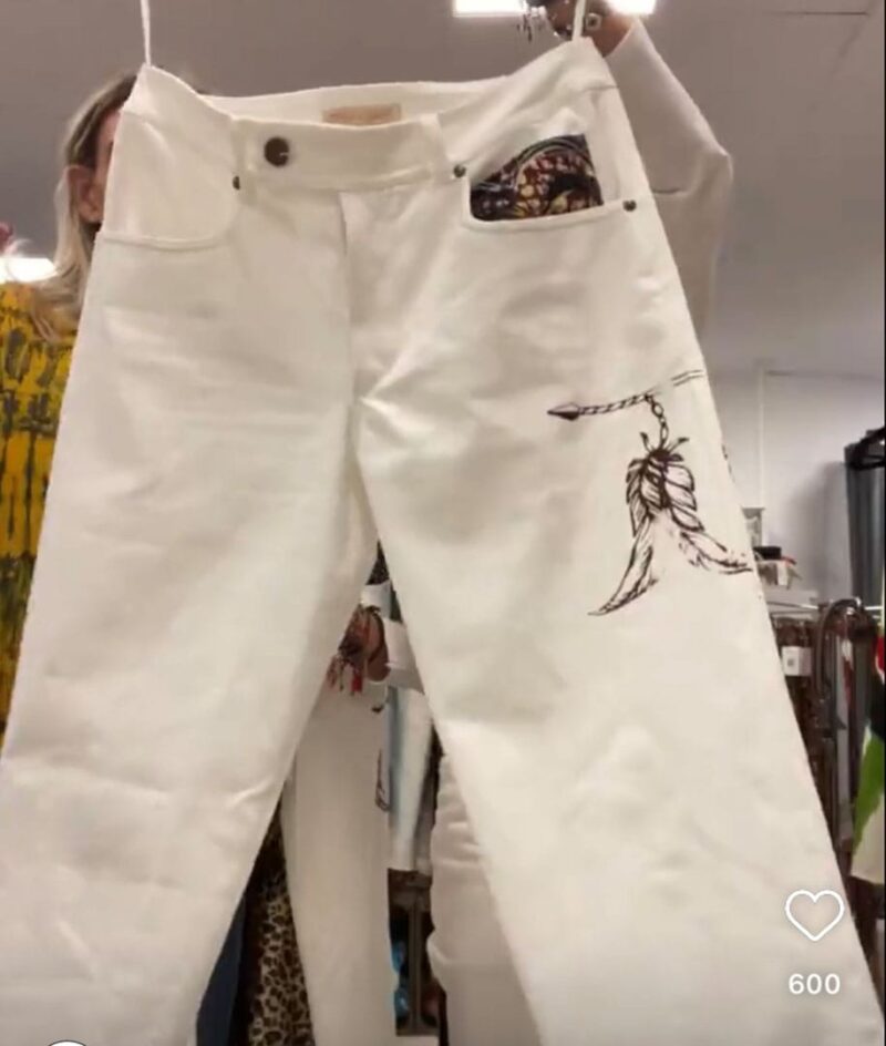 Pantalón blanco Vaquero logo Banjul