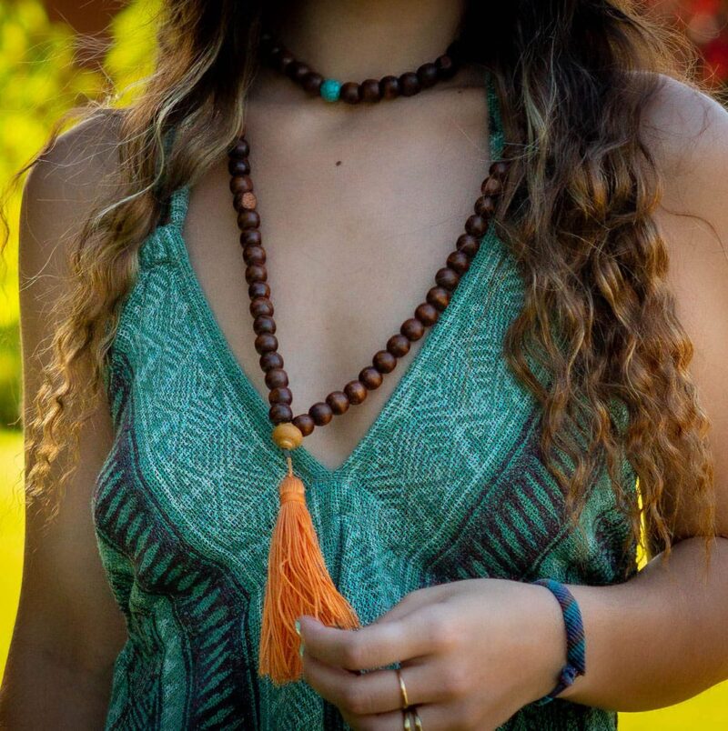 Vestido Pico Etnico Pistacho Corto - Imagen 7