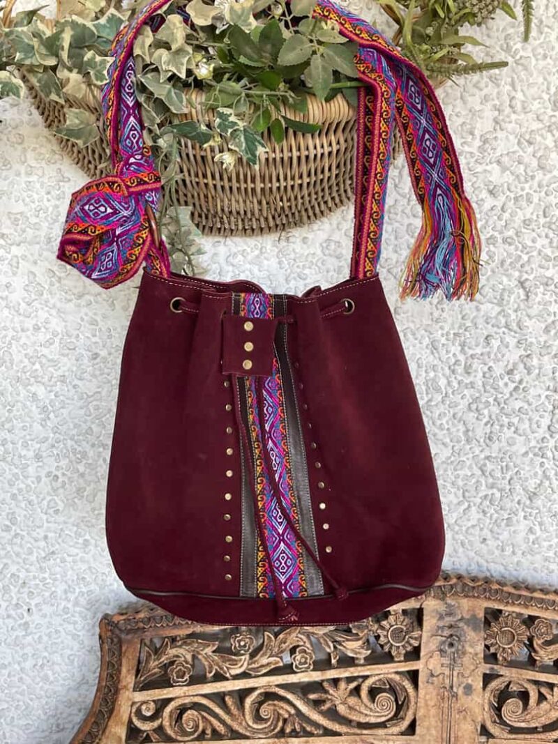 Bolso Ante vino grande
