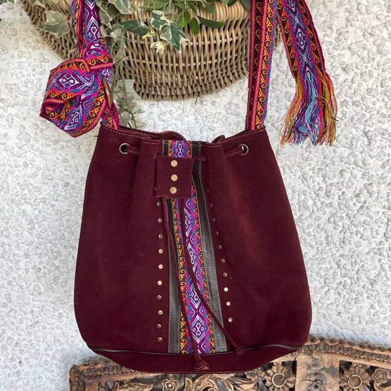 Bolso Ante vino grande