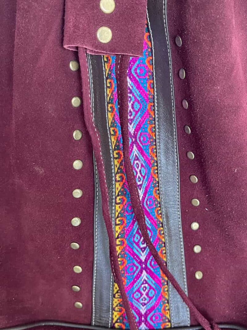 Bolso Ante vino grande - Imagen 4