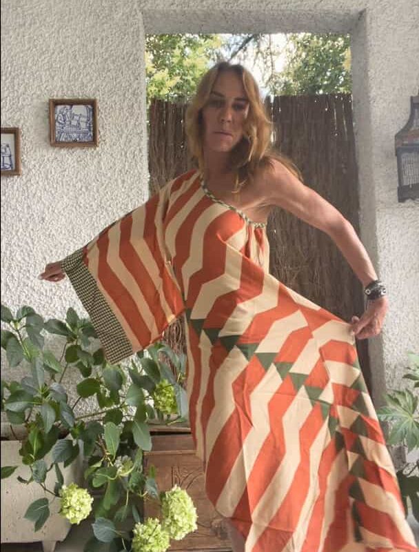 Vestido Asimetrico Orange