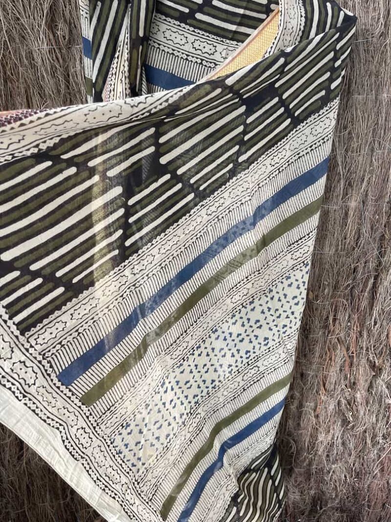 Kaftan Pareo Block Print Sussy - Imagen 5