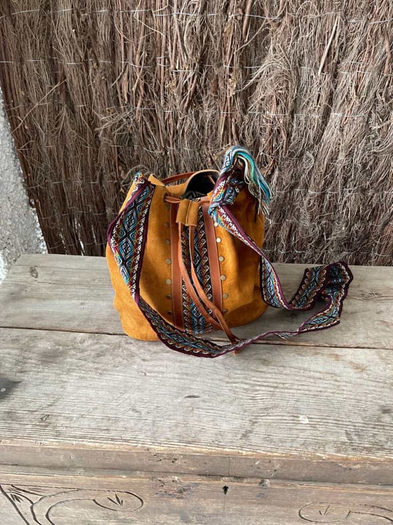 Bolso Ante mostaza