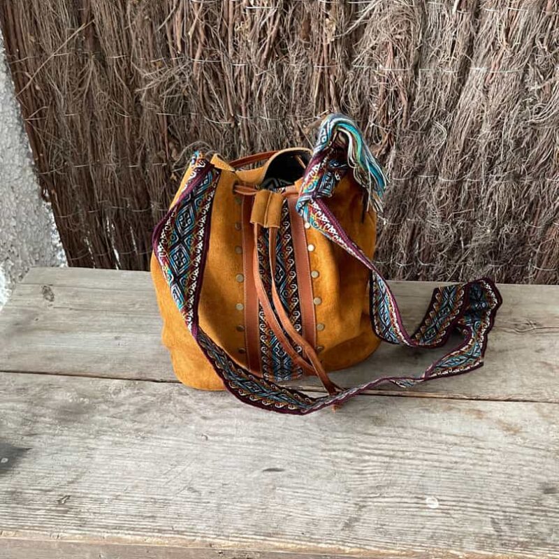 Bolso Ante mostaza