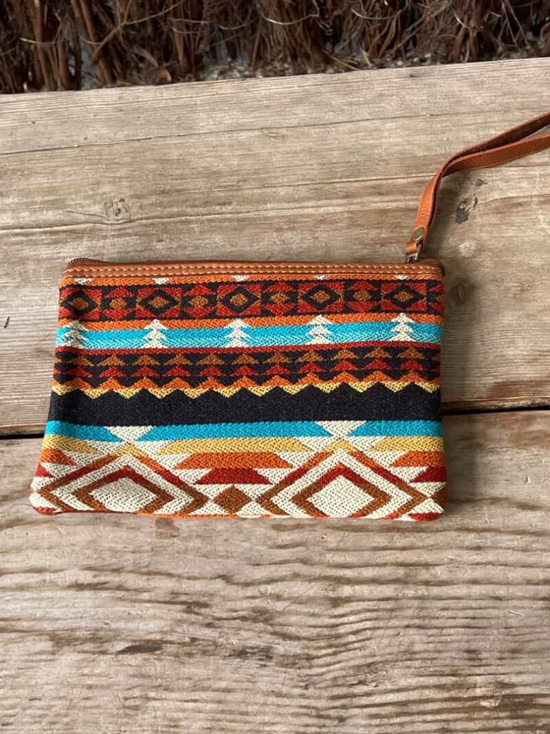 Estuche de Ante Bordado Fuego - Imagen 2