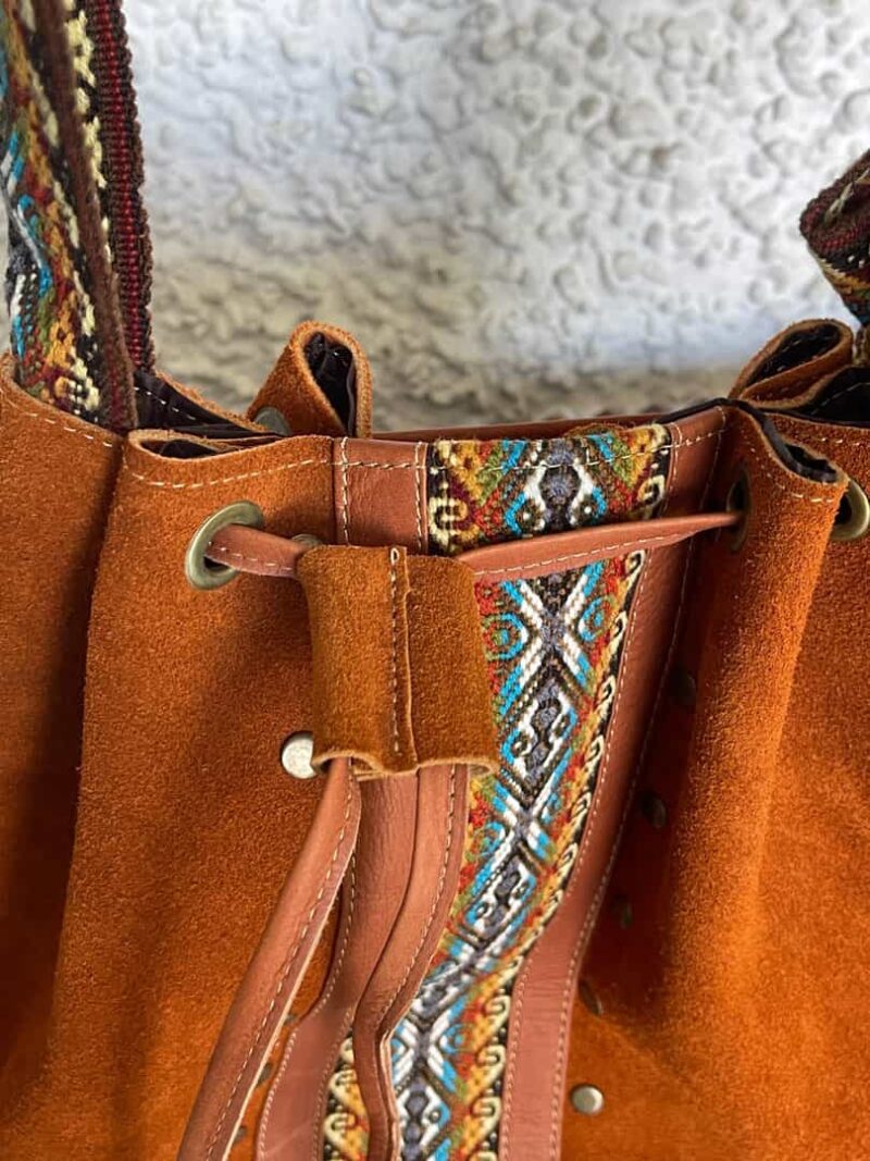 Bolso Ante camel grande - Imagen 3