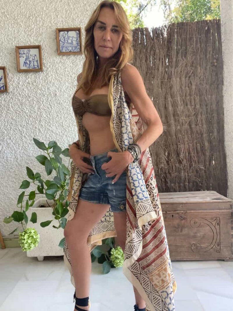 Kaftan Pareo Block Print Saray