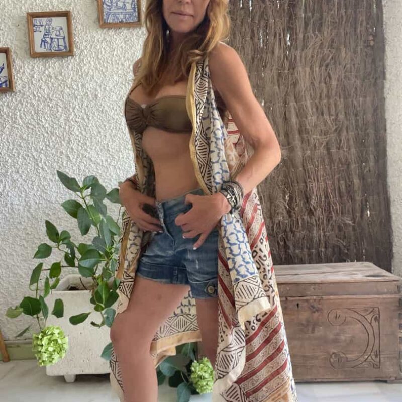 Kaftan Pareo Block Print Saray