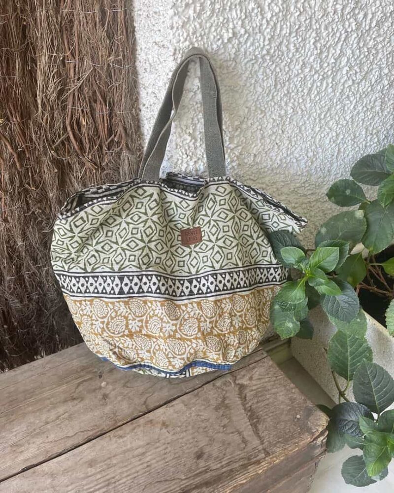 Bolsa de Tela Block Print Lisa