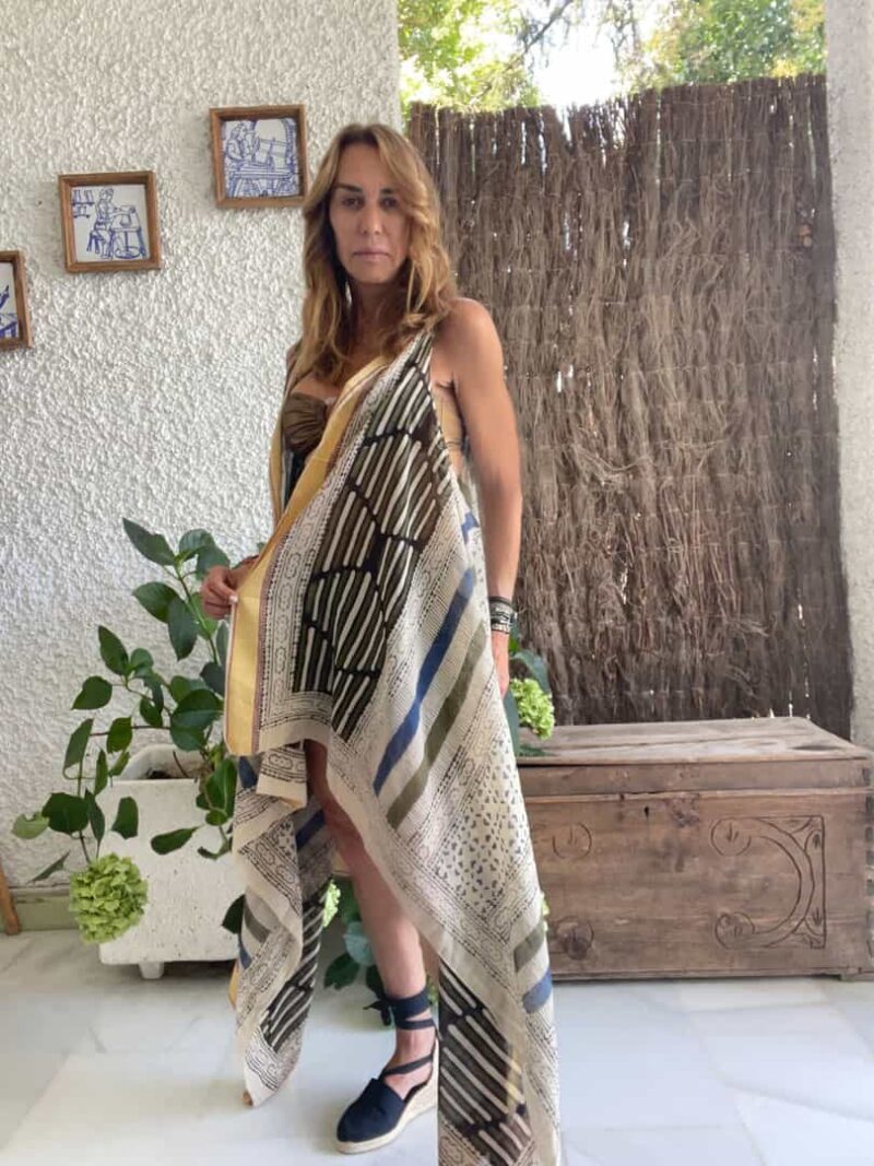 Kaftan Pareo Block Print Sussy
