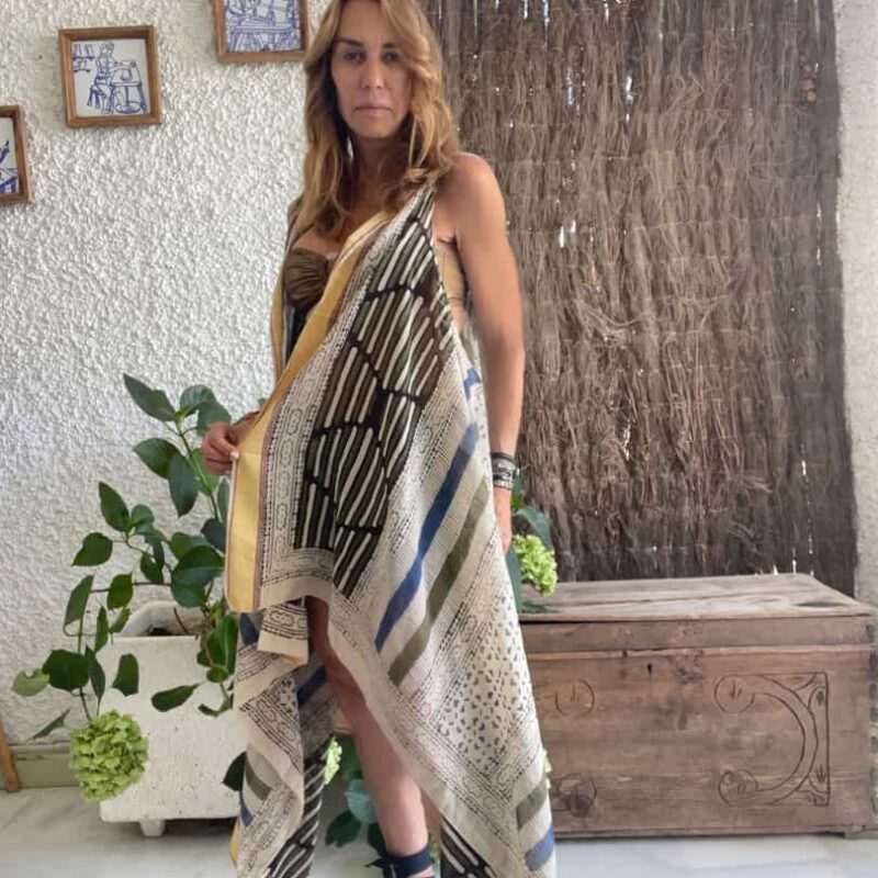 Kaftan Pareo Block Print Sussy