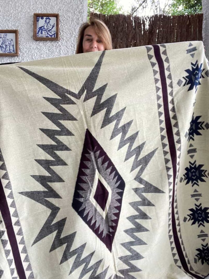 Manta Alpaca Reversible Aire - Imagen 2