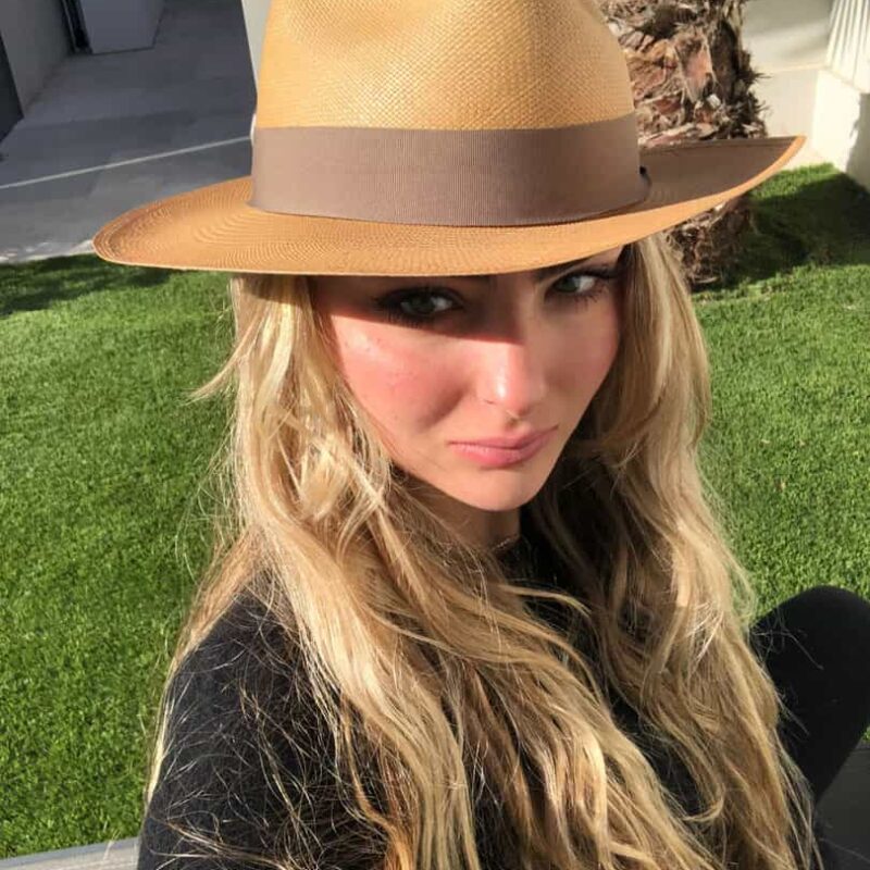 Sombrero Naranja cinta gris
